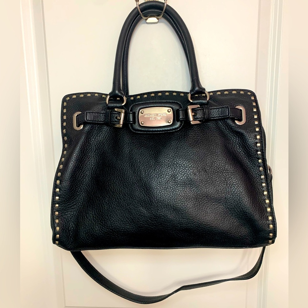 Michael Kors Leather Studded Large Bag in Black